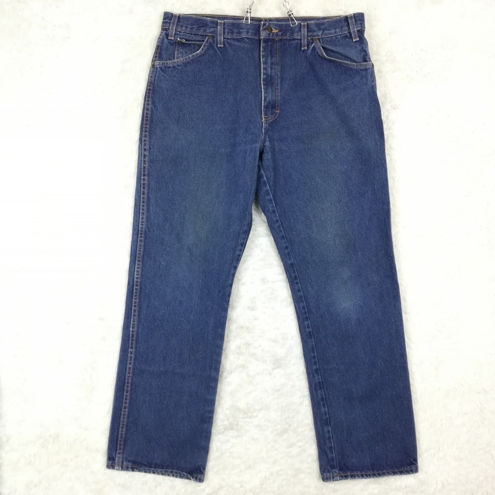 Dickies Mens Jeans Regular Fit Straight Leg Blue Denim Indigo Wash 38x32